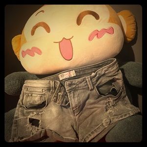 Zara Denim ripped shorts